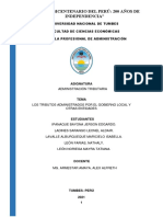 Los Tributos Administrados Por El Gobierno Local y Otras Entidades Conforme A La Ley.