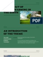 The Impact of Global Warming in The Earth: Project Fisk Presentation