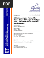 A Static Analysis Method for Barge-Impact Design of Bridges with Consideration of Dynamic Amplification