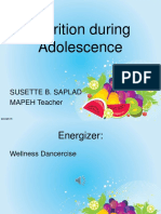 Nutrition During Adolescence