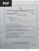 Zimsec O Level Maths Paper 1 June 2026 | PDF