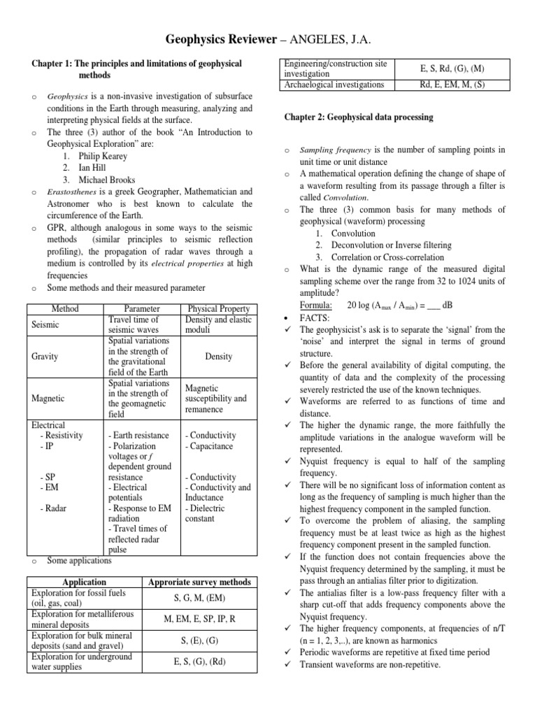 Geophysical Methods and Data Processing | PDF | Reflection Seismology ...