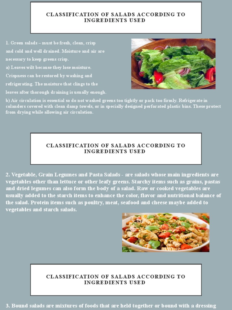 Prepare Salad and Salad Dressing PDF Mayonnaise Salad