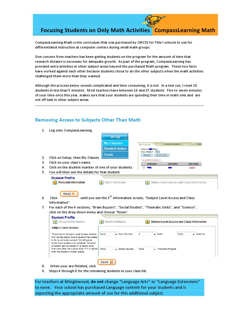 Limit Student Access to Math Only | PDF