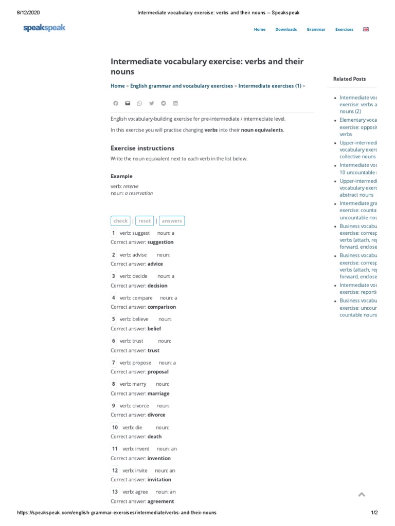 intermediate-vocabulary-exercise-verbs-and-their-nouns-speakspeak