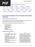 Top 10 Team Foundation Server (TFS) Interview Questions & Answers