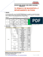 Reporte Complementario #3822 - 30jul2021 - Movimiento Sismico de Magnitud 6.1 en El Departamento de Piura