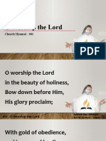 001 - O Worship The Lord