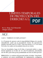 Limites Temporales de Protección Al Derecho A La Vida