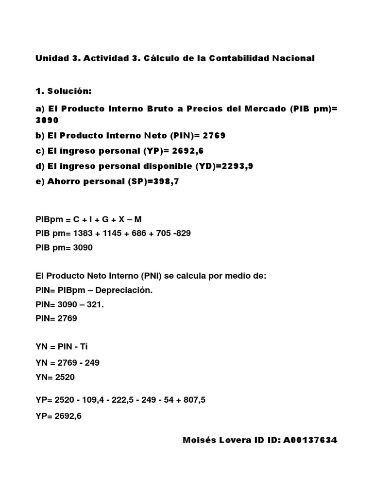 Lovera-Moises - Cálculo de La Contabilidad Nacional | PDF