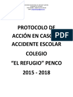 Protocolo de Accidente Escolar 2015 A 2018
