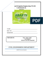 Lab Manual Cover Page