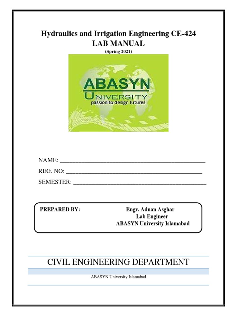 Lab Manual Cover Page PDF Electrical Resistivity And Conductivity