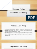 Planning Policy National Land Policy