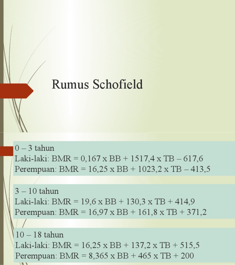 Rumus Schofield | PDF