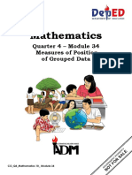 Mathematics: Quarter 4 - Module 34 Measures of Position of Grouped Data