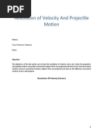 Projectile Motion Lab