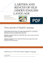 Similarities and Differences of Old and Modern English Language