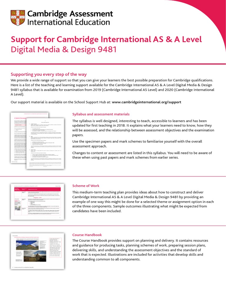 Support For Digital Media Design Pdf Educational Assessment Test Assessment