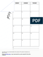 Minimalist Monthly Calendar