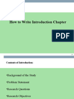 How To Write Introduction Chapter