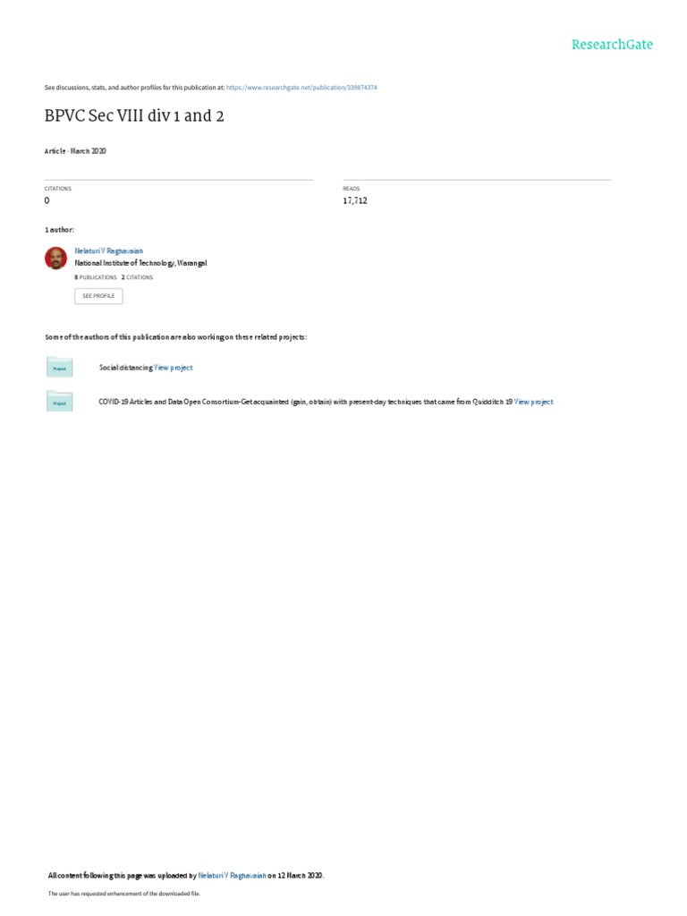 Overview of Pressure Vessel Design using ASME Boiler and Pressure