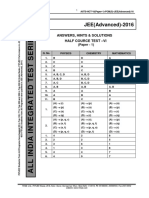 Aiits 2016 HCT Vi Jeem Jeea/advanced/paper-1/solutions/solutions