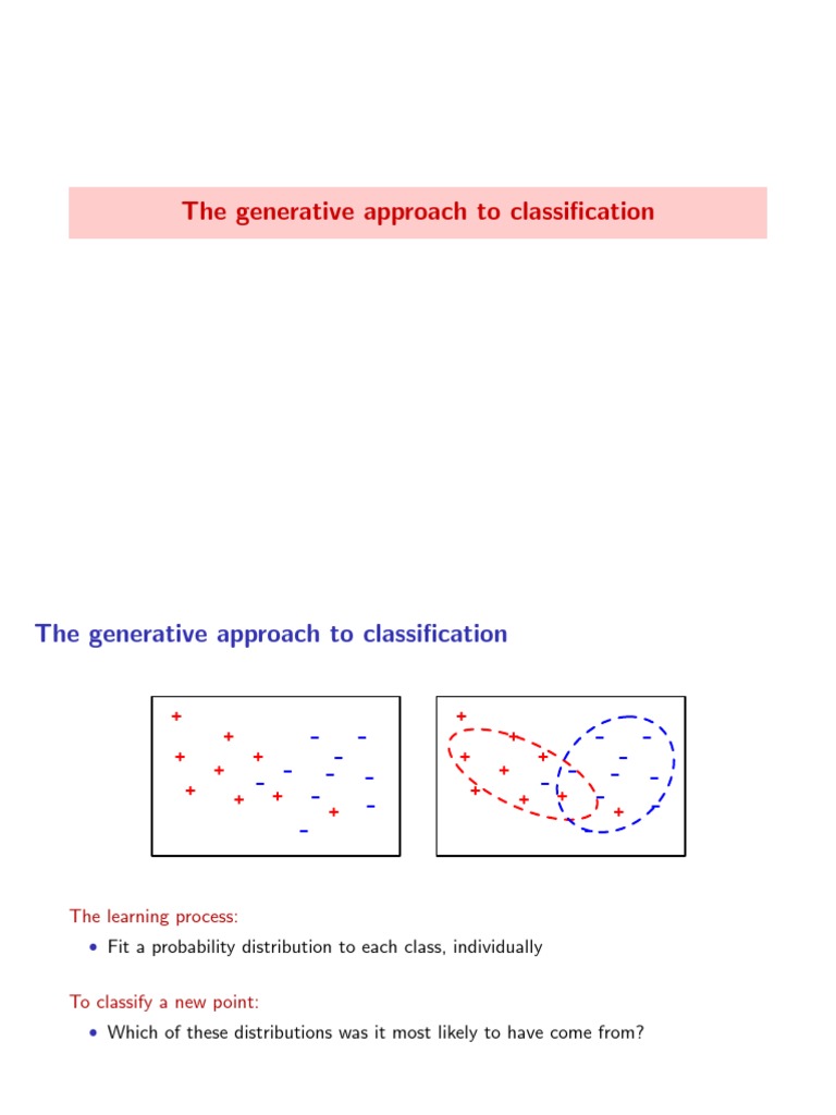 2.1 Generative Approach To Classification | PDF