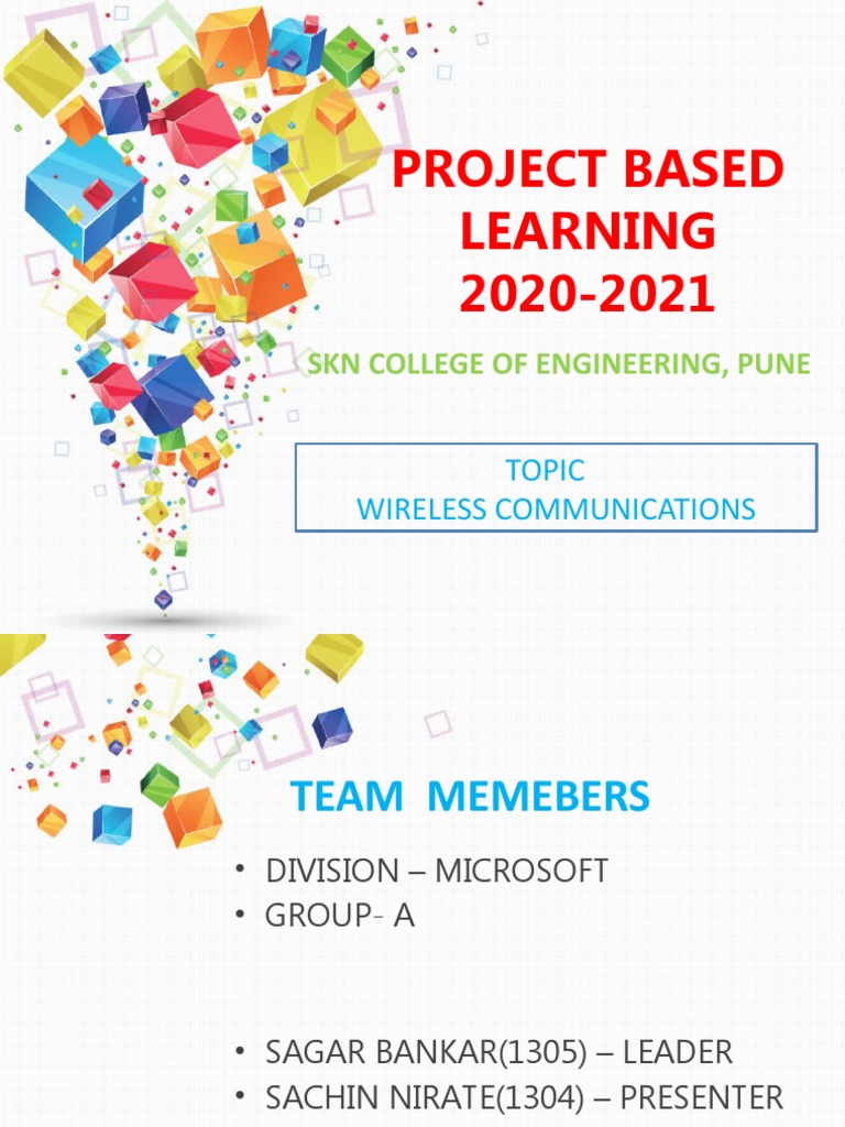 Project Based Learning 2020-2021: Topic Wireless Communications | PDF ...