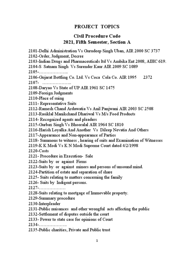 CPC Assignment Topics Overview | PDF | Judiciaries | Justice
