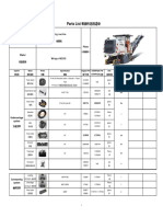 Parts List: Machine 机型种类 Milling machine 铣刨机