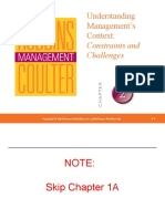 Understanding Management's Context:: Constraints and Challenges