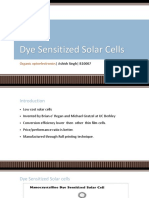 Dye Sensitized Solar Cells: Organic Optoelectronics