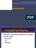 Introduction To Tax Planning