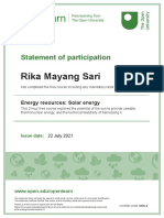 Rika Mayang Sari: Statement of Participation