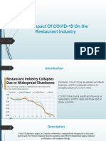 The Impact of COVID-19 On The Restaurant Industry