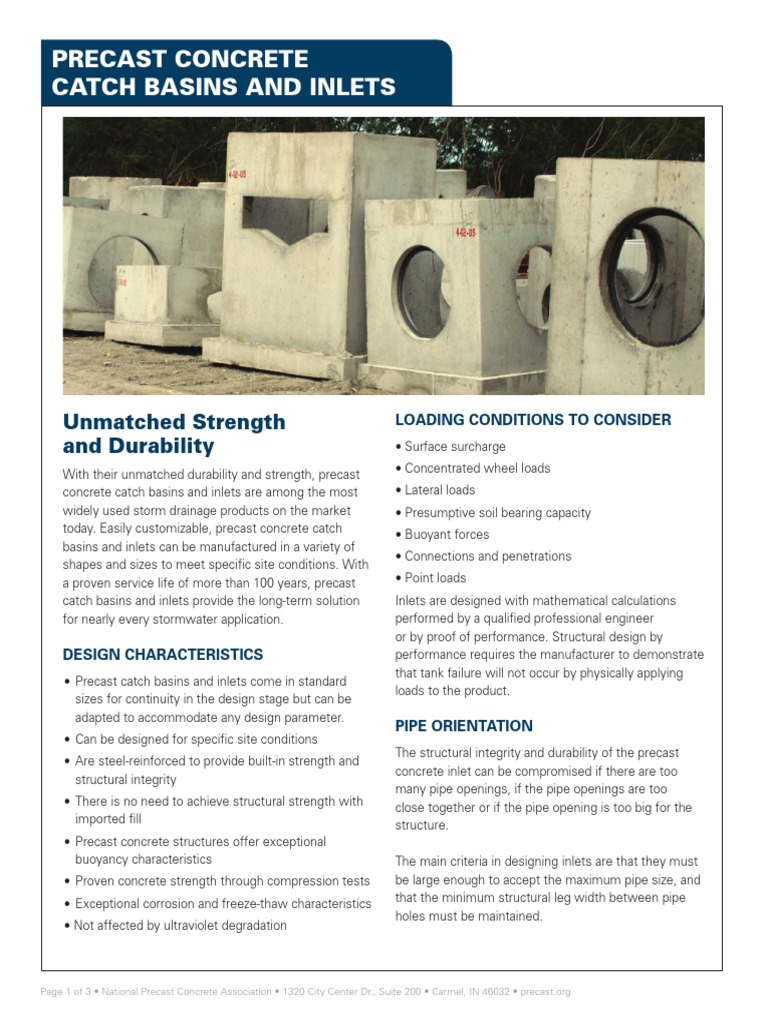 Precast Concrete Catch Basins and Inlets Unmatched Strength and