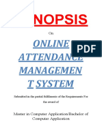 24 - Online Attendance Management System-Synopsis