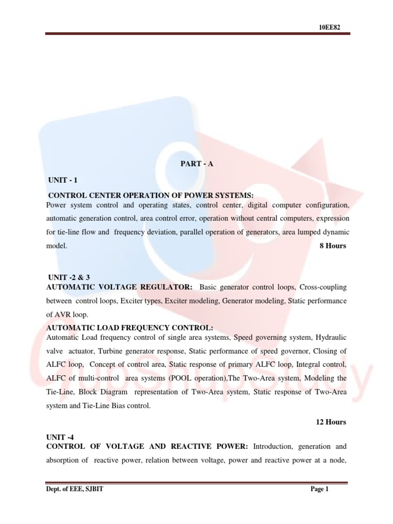 Power System Operation and Control Notes PDF Scada Electric Power System