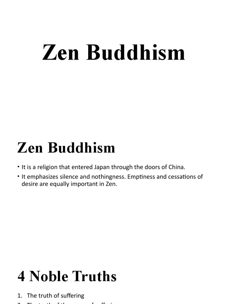 Zen Buddhism Lesson | PDF