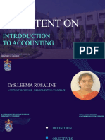 E-Content On Introduction To Accounting