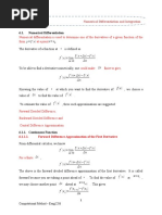 CH 6 Numerical Differentiation and Integration