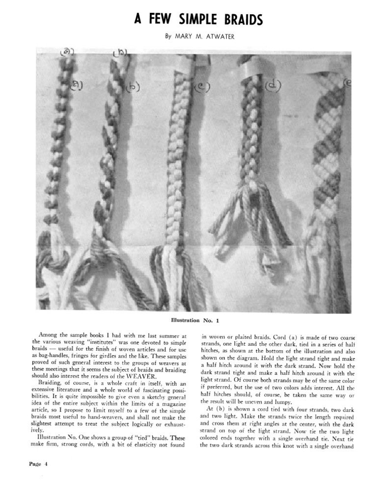 Simple Braids for Weaving Projects | PDF