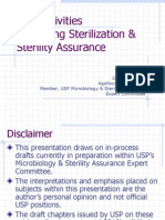 USP Activities Impacting Sterilization & Sterility Assurance