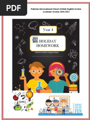 Science Summer Holidays HW Year 5