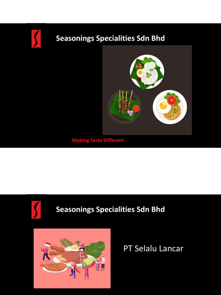 Seasonings Specialities SDN BHD Making Taste Different PDF Seasoning Curry