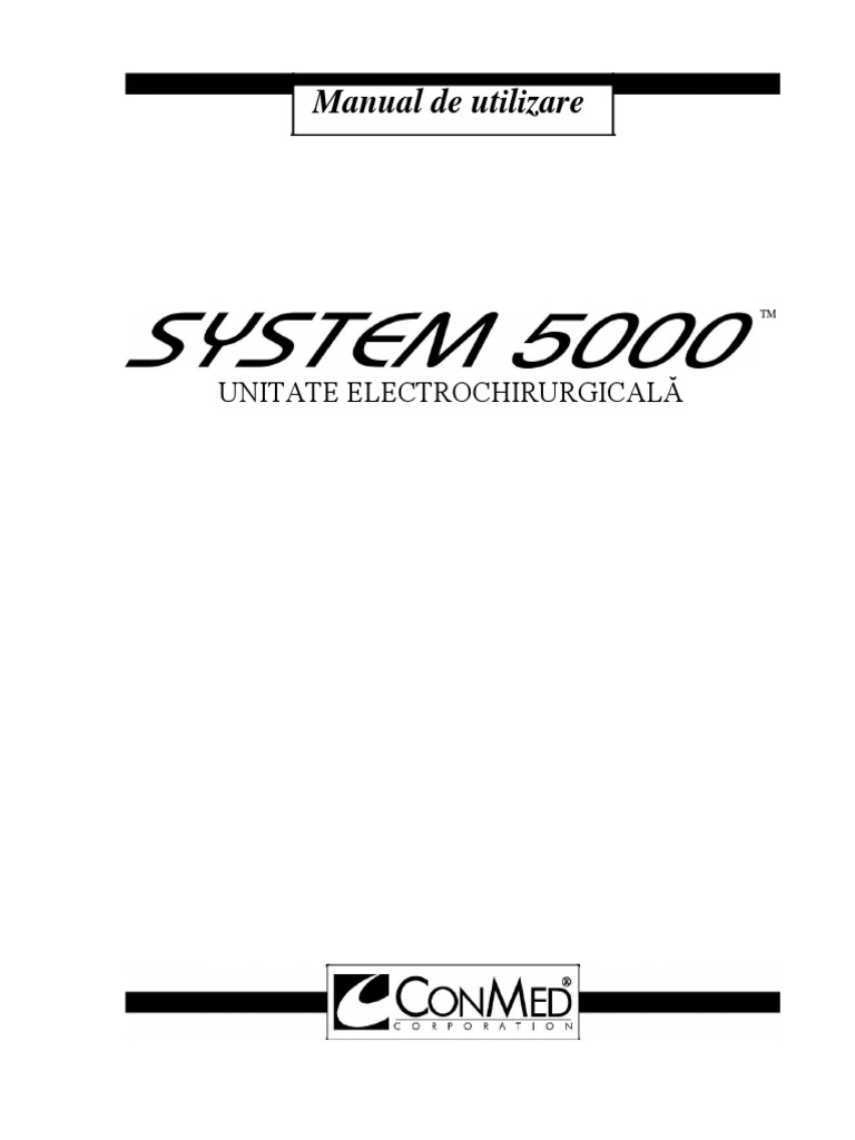 Manual de Utilizare System 5000 | PDF