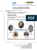 Informe de Evaluación de Equipos Karcher