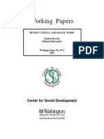 Working Papers: Center For Social Development