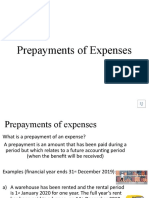 Pre Payments